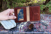 Bifold Leather Wallet Handmade and Handstitched by Veteran Rick Elder of Great Story Works Midcoast Maine Artisan Store The Good Supply Pemaquid Made in USA Chestnut Interior
