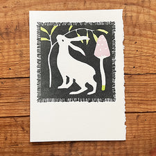 Saturn Press Letterpress Greeting Card Lapin Midcoast Maine Artisan Store The Good Supply Pemaquid Made in USA