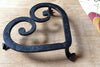 Handwrought Iron Heart Trivet Made in Maine USA by James W. Kearney Great for Traditional Sixth Anniversary Present