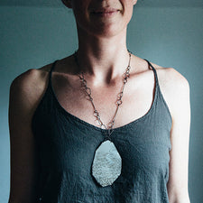 Rusticator Series Necklace by Enamel Artist Kate Mess in Maine USA