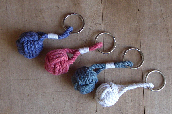Rope knot keyring hot sale
