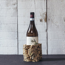 Handmade Cork Bottle Sleeve or Tabletop Holder Natural Rustic Tree Bark
