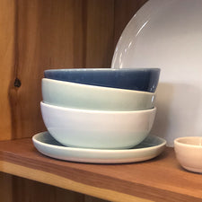 Cereal Bowl in Porcelain with Celadon Glaze by Camden Clay Co Midcoast Maine Artisan Store The Good Supply Pemaquid Made in USA