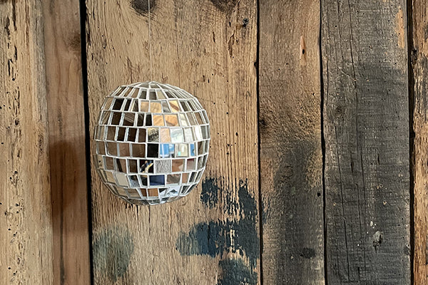 Disco Bubble Glass Mosaic mirror oblong orb by EFM Studio Midcoast Maine Artisan Store The Good Supply Pemaquid Made in USA