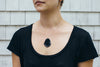 Kate Mess Charred Series Necklace Design No. 7 Made in Maine USA Enamel on Copper with Silver