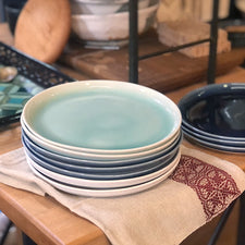 Lunch Plate in Porcelain with Celadon Glaze by Camden Clay Co Midcoast Maine Artisan Store The Good Supply Pemaquid Made in USA