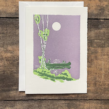 Saturn Press Letterpress Greeting Card July Night Midcoast Maine Artisan Store The Good Supply Pemaquid Made in USA