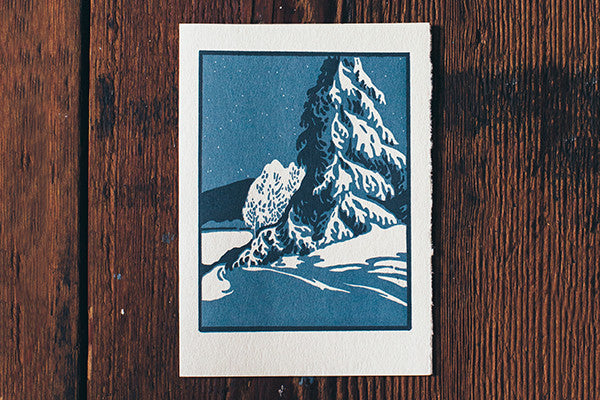 Saturn Press Christmas Card Made in Maine USA Snow Drift