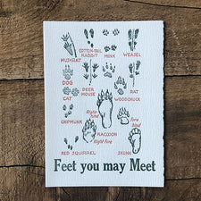 The Good Supply Pemaquid Midcoast Artisan Store Letterpress Card Saturn Press Made in Maine USA Feet You May Meet