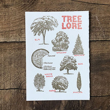 The Good Supply Pemaquid Midcoast Artisan Store Letterpress Card Saturn Press Made in Maine USA Tree Lore
