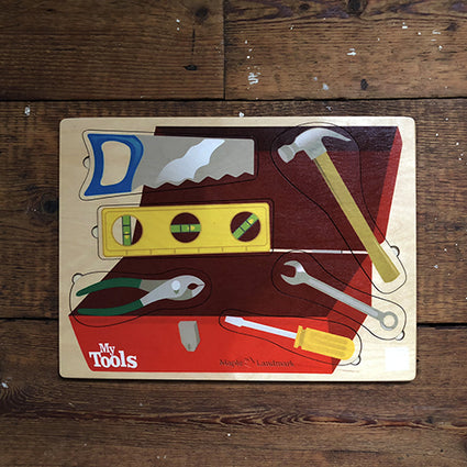 Sustainably Harvested Wood My Tools Lift and Learn Puzzle by Maple Landmark Made in Vermont USA