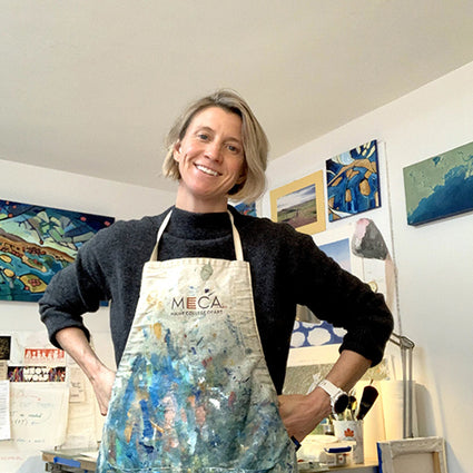 The Good Supply in Pemaquid Maine Map Painting and Monoprints Contemporary Art by MollyMaps Made n USA
