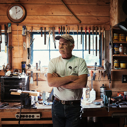 Trey Walker Knife Maker at The Good Supply in Pemaquid, Maine