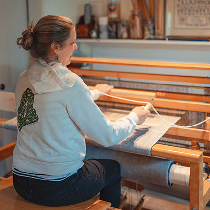 Weaver The Cultivated Thread Portrait Fresh Maine Art Midcoast Maine Artisan Store The Good Supply Pemaquid Made in USA