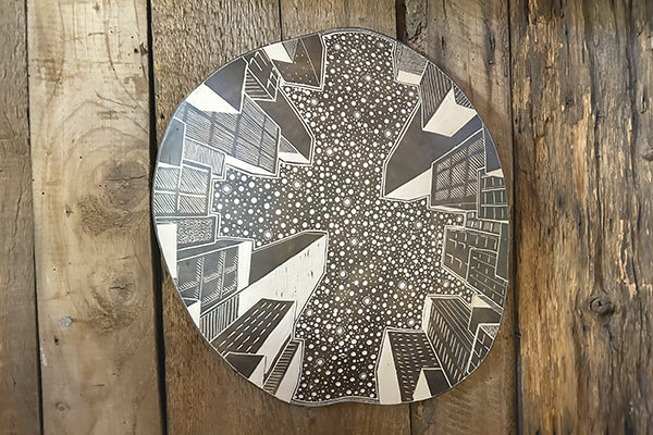 Above New York City Wall Form by Tim Christensen Ceramic Porcelain Fresh Maine Art Midcoast Maine Artisan Store The Good Supply Pemaquid Made in USA