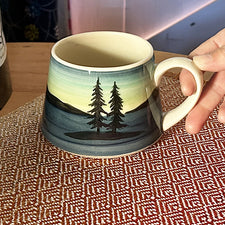 Acadia Mug by C and M Ceramics Fresh Maine Art Midcoast Maine Artisan Store The Good Supply Pemaquid Made in USA