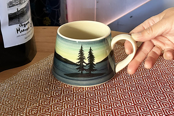 Acadia Mug by C and M Ceramics Fresh Maine Art Midcoast Maine Artisan Store The Good Supply Pemaquid Made in USA
