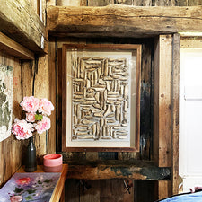 Assemblage of Bone Shards by Museum Artist Alec Madoff Portrait Fresh Maine Art Midcoast Maine Artisan Store The Good Supply Pemaquid Made in USA