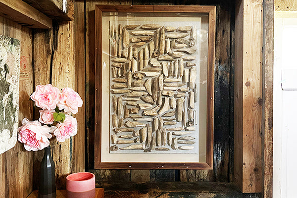 Assemblage of Bone Shards by Museum Artist Alec Madoff Portrait Fresh Maine Art Midcoast Maine Artisan Store The Good Supply Pemaquid Made in USA