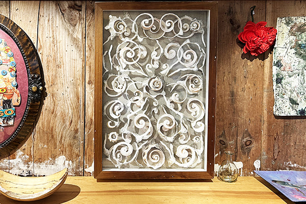 Assemblage of Conch Shell Slices by Museum Artist Alec Madoff Portrait Fresh Maine Art Midcoast Maine Artisan Store The Good Supply Pemaquid Made in USA