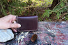 Bifold Leather Wallet Handmade and Handstitched by Veteran Rick Elder of Great Story Works Midcoast Maine Artisan Store The Good Supply Pemaquid Made in USA Oxblood