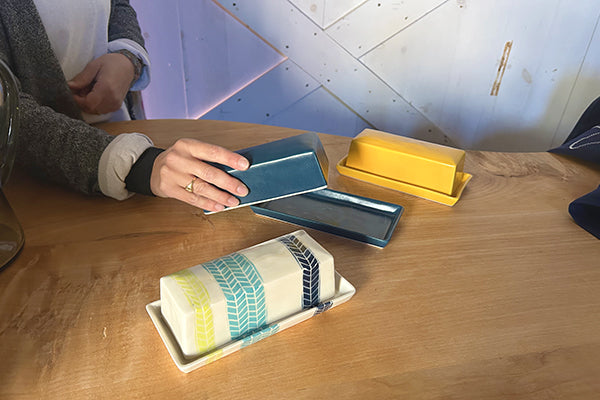 Butter Dish Ceramic by CM Ceramics Dishwasher safe Fresh Maine Art Midcoast Maine Artisan Store The Good Supply Pemaquid Made in USA