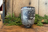 Cod Fish Sgrafitto porcelain ceramic cup by Tim Christensen Environmental Art Midcoast Maine Artisan Store The Good Supply Pemaquid Made in USA