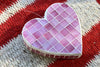 Disco Hearts Pink Heart Mosaic Mosaic Glass Heart Series by EFM StudioFresh Maine Art Midcoast Maine Artisan Store The Good Supply Pemaquid Made in USA