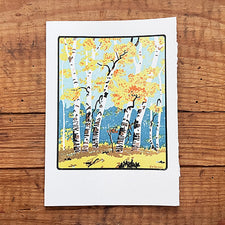 Saturn Press Letterpress Greeting Card Autumn Dunes Midcoast Maine Artisan Store The Good Supply Pemaquid Made in USA