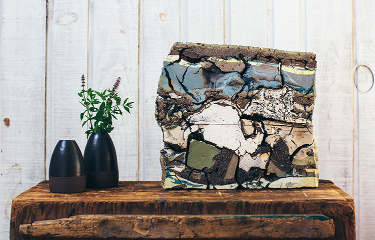Jonathan Mess Environmental Artist Landfill No. 11 Ceramic Sculpture Made in Maine USA Contemporary Art