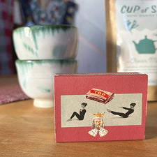 Large Matchbook Collage Top Bacon by Margaret Rizzio Fresh Maine Art Midcoast Maine Artisan Store The Good Supply Pemaquid Made in USA