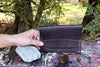 Leather Tab Wallet Handmade and Handstitched by Veteran Rick Elder of Great Story Works Midcoast Maine Artisan Store The Good Supply Pemaquid Made in USA