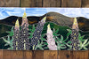 Lupine Field Mosaic Glass Wall Hanging by EFM Studio Fresh Maine Art Midcoast Maine Artisan Store The Good Supply Pemaquid Made in USA