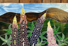 Lupine Field Mosaic Glass Wall Hanging by EFM Studio Fresh Maine Art Midcoast Maine Artisan Store The Good Supply Pemaquid Made in USA