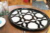 Mosaic Glass Repurposed Tray Foxfire in Black and White by Elizabeth Martone of EFM Studio Pemaquid Maine Midcoast Artisan Store The Good Supply Made in USA