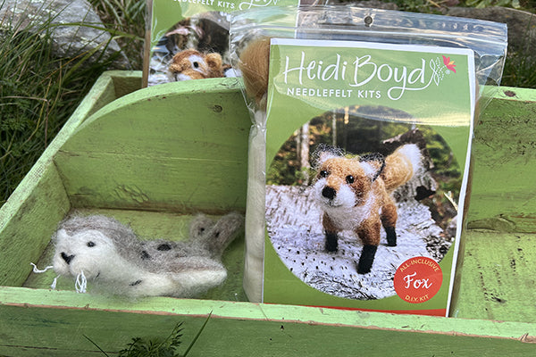 Needle Felt Kit Fox by Heidi Boyd Crafts Maine Art Midcoast Maine Artisan Store The Good Supply Pemaquid Made in USA