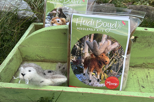 Needle Felt Kit Chipmunk by Heidi Boyd Crafts Maine Art Midcoast Maine Artisan Store The Good Supply Pemaquid Made in USA