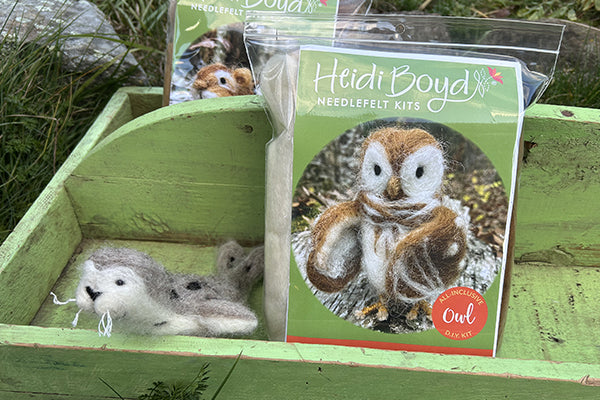Needle Felt Kit Owl by Heidi Boyd Crafts Maine Art Midcoast Maine Artisan Store The Good Supply Pemaquid Made in USA
