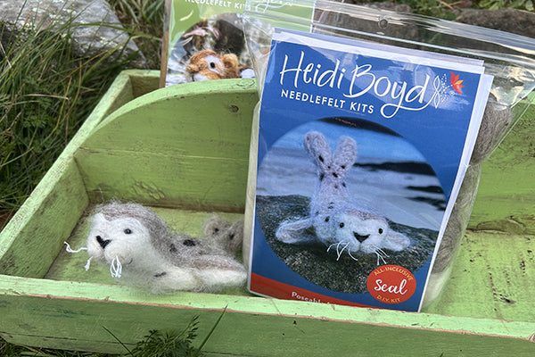 Needle Felt Kit Seal by Heidi Boyd Crafts Maine Art Midcoast Maine Artisan Store The Good Supply Pemaquid Made in USA