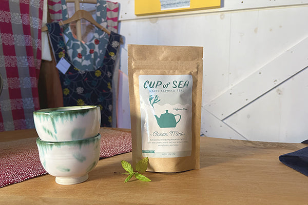 Ocean Mint Heritage Seaweed Tea by Cup of Sea Fresh Maine Art Midcoast Maine Artisan Store The Good Supply Pemaquid Made in USA