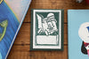 Saturn Press Letterpress Sticker Bookplate Child Reading Midcoast Maine Artisan Store The Good Supply Pemaquid Made in USA
