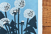 Saturn Press Letterpress Greeting Card Dandelions Midcoast Maine Artisan Store The Good Supply Pemaquid Made in USA