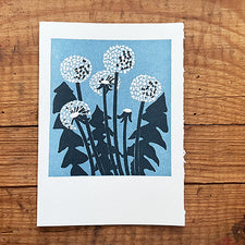 Saturn Press Letterpress Greeting Card Dandelions Midcoast Maine Artisan Store The Good Supply Pemaquid Made in USA