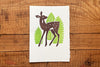 Saturn Press Letterpress Greeting Card Fawn Midcoast Maine Artisan Store The Good Supply Pemaquid Made in USA