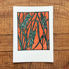 Saturn Press Letterpress Greeting Card Grasshoppers Midcoast Maine Artisan Store The Good Supply Pemaquid Made in USA