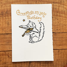 Saturn Press Letterpress Greeting Card Hey Diddle Diddle Midcoast Maine Artisan Store The Good Supply Pemaquid Made in USA