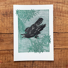 Saturn Press Letterpress Greeting Card Rook Midcoast Maine Artisan Store The Good Supply Pemaquid Made in USA
