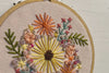 Small Flower Power Embroidery Hoop Light Pink by Emilee Harper Fresh Maine Art Midcoast Maine Artisan Store The Good Supply Pemaquid Made in USA