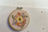 Small Flower Power Embroidery Hoop Light Pink by Emilee Harper Fresh Maine Art Midcoast Maine Artisan Store The Good Supply Pemaquid Made in USA