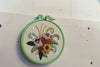 Small Flower Power Embroidery Hoop Mint Bouquet by Emilee Harper Fresh Maine Art Midcoast Maine Artisan Store The Good Supply Pemaquid Made in USA